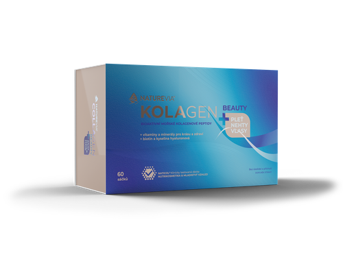 Modrá krabička mořského/rybího kolagenu NatureVia Kolagen Beauty+